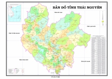 Bản đồ hành chính tỉnh Thái Nguyên sau sắp xếp đơn vị hành chính cấp xã (dự kiến).
