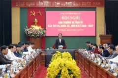 Đ/cTrịnh Việt Hùng, Ủy viên dự khuyết BCH Trung ương Đảng, Bí thư Tỉnh ủy chủ trì Hội nghị Ban Thường vụ Tỉnh ủy về kế hoạch, kịch bản tăng trưởng kinh tế quý II và cả năm