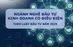 Quy định mới về ngành, nghề đầu tư kinh doanh có điều kiện theo Luật Đầu tư năm 2025