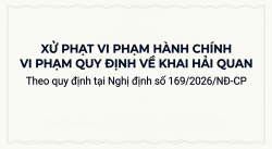 Xử phạt vi phạm hành chính vi phạm quy định về khai hải quan theo quy định tại Nghị định số 169/2026/NĐ-CP