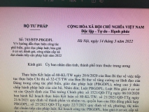 Bộ Tư Pháp ban hành văn bản hướng dẫn thực hiện công tác phổ biến, giáo dục pháp luật; hòa giải ở cơ sở; đánh giá, công nhận cấp xã đạt chuẩn tiếp cận pháp luật năm 2022