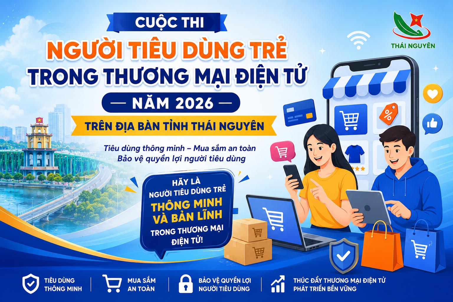 Cuộc thi “Người tiêu dùng trẻ trong Thương mại điện tử năm 2026 trên địa bàn tỉnh Thái Nguyên”